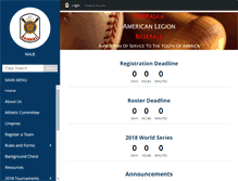 Tablet Screenshot of nelegionbaseball.net